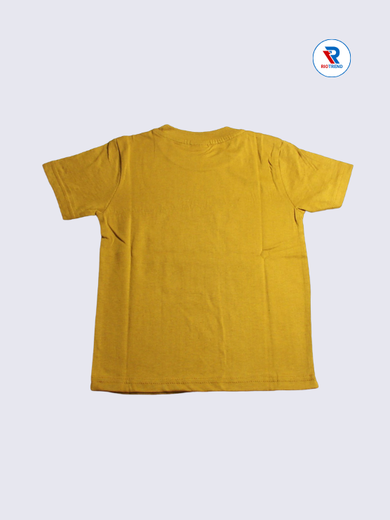 Boys T-Shirt 05 to 12yrs in Yellow Color(Back)-RioTrend