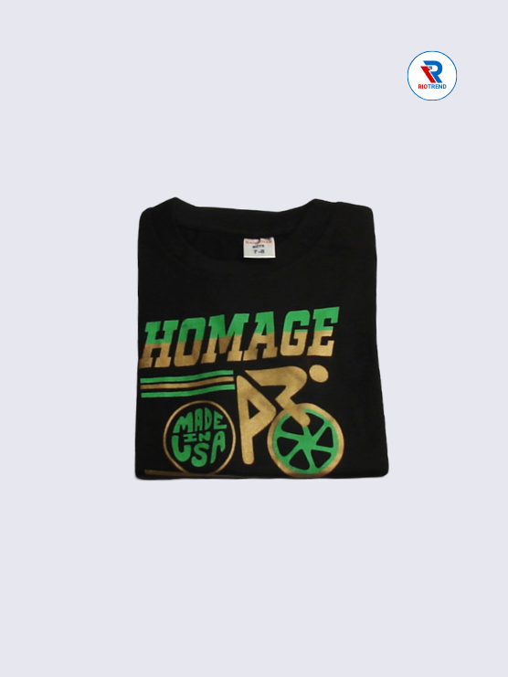 Boys T-Shirt 07-08yrs in Black with Green Color(Folded)-RioTrend
