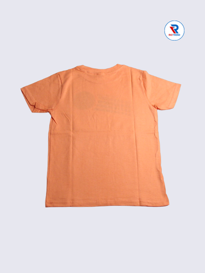 Boys T-Shirt 07-08yrs in Coral with Blue Color(Back)-RioTrend