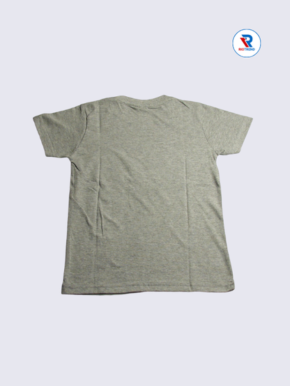 Boys T-Shirt 07-08yrs in Gray with Blue Color(Back)-RioTrend