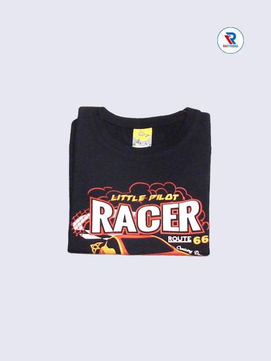 Boys T-Shirt 09 to 10yrs in Dark Charcoal Color(Folded)-RioTrend