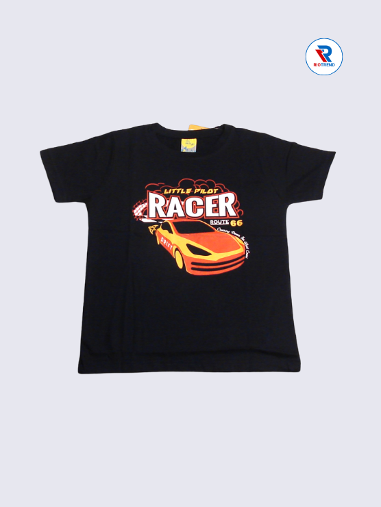 Boys T-Shirt 09 to 10yrs in Dark Charcoal Color(Front)-RioTrend