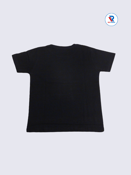 Boys T-Shirt 09 to 10yrs in Dark Charcoal Color(Back)-RioTrend