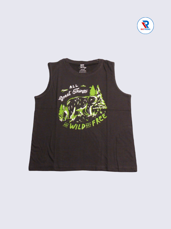 Boys T-Shirt 09-10yrs in Raisin Black Color(Front)-RioTrend