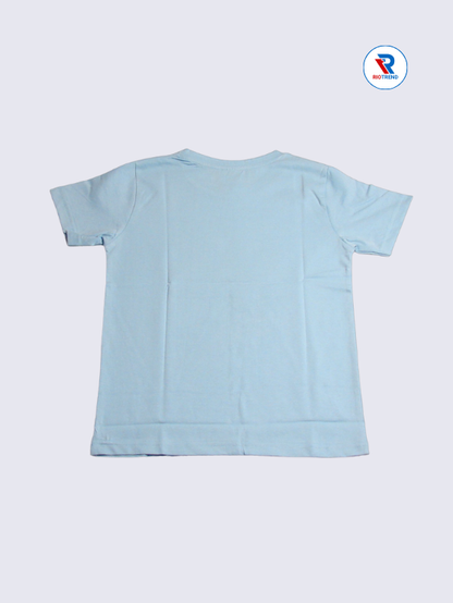 Boys T-Shirt 09 to 14yrs in Light Steel Blue Color(Back)-RioTrend