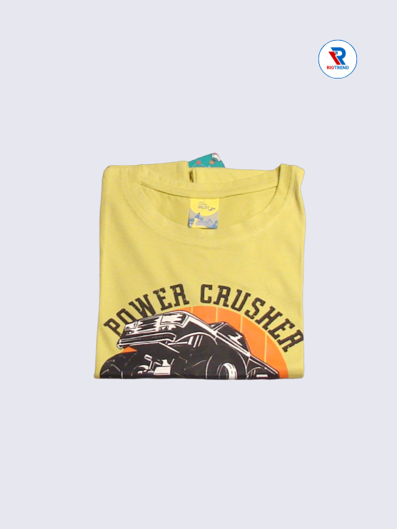 Boys T-Shirt 11 to 12yrs in Goldenrod Color(Folded)-RioTrend