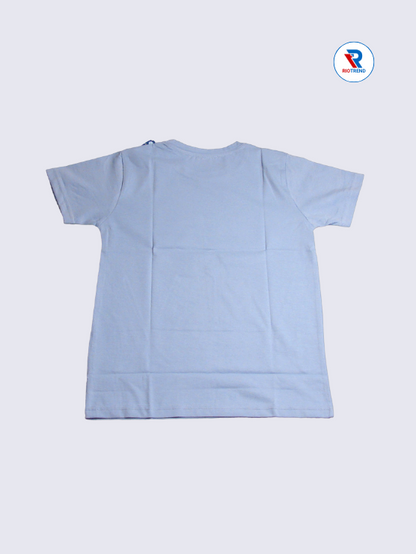 Boys' Cotton Half Sleeve T-Shirt Pastel Blue