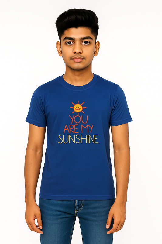Boys' Cotton Half Sleeve T-Shirt Blue