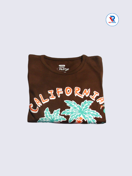 Girls Full Sleeve T-Shirt 03-04yrs in Coffee Color(Folded)-RioTrend