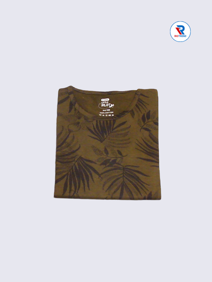 Girls Full Sleeve T-Shirt 03 to 14yrs in Raw Umber Color(Folded)-RioTrend