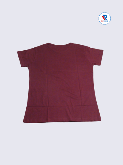 Girls Full Sleeve T-Shirt 13-14yrs in Maroon(Back)-RioTrend