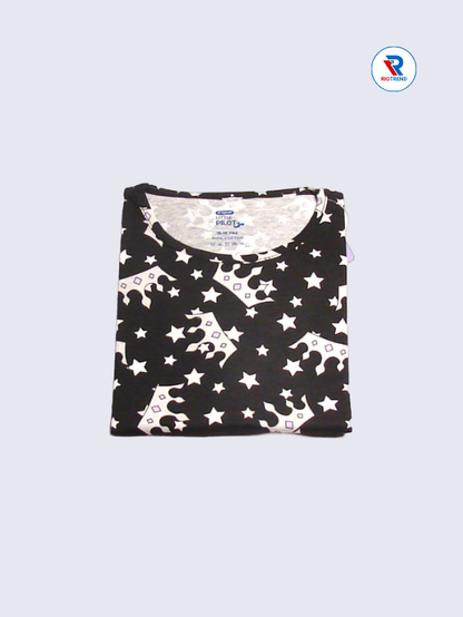 Girls Full Sleeve T-Shirt 15-16yrs in Ebony(Folded)-RioTrend