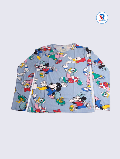 Girls Full Sleeve T-Shirt 15-16yrs in Powder Blue(Front)-RioTrend