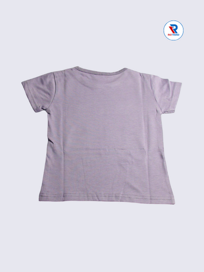 Girls T-Shirt 02-03yrs in Mauve Color(Back)-RioTrend