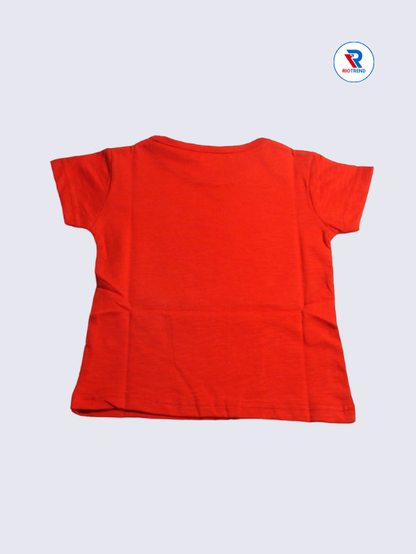 Girls T-Shirt 02-03yrs in Red Color(Back)-RioTrend