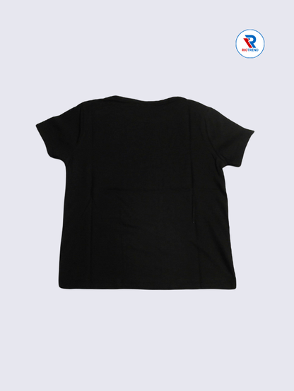 Girls T-Shirt 05 to 08yrs in Black Color(Back)-RioTrend