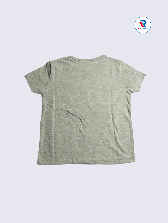 Girls T-Shirt 05 to 08yrs in Gray Color(Back)-RioTrend