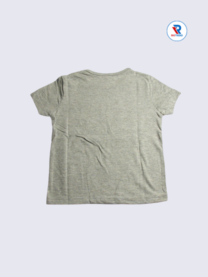 Girls T-Shirt 05 to 08yrs in Gray Color(Back)-RioTrend