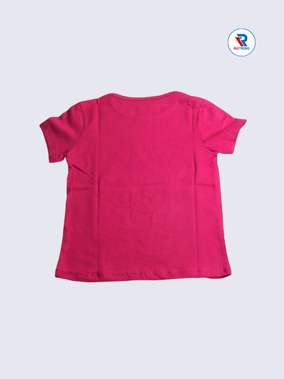 Girls T-Shirt 05 to 08yrs in Violet Color(Back)-RioTrend