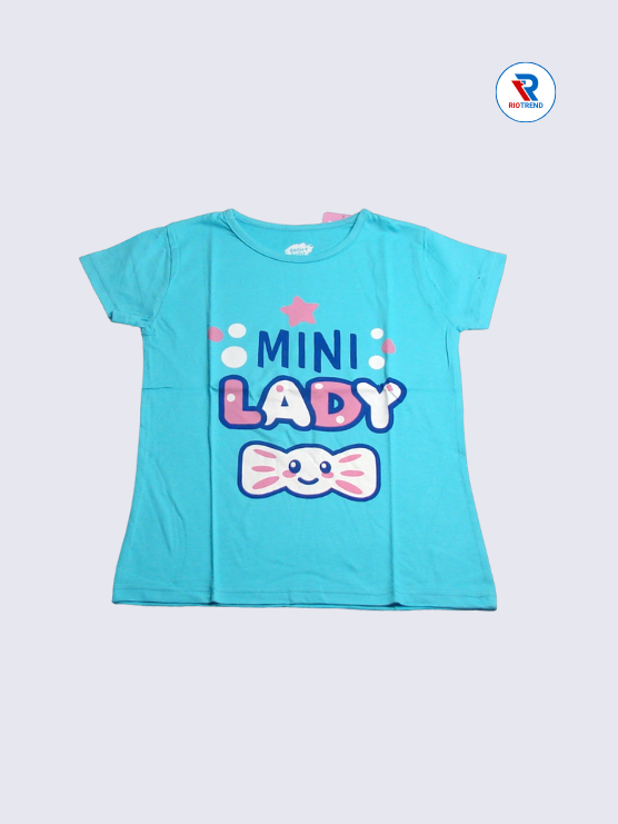 Girls Full Sleeve T-Shirt 09-10yrs in Turquoise Color(Front)-RioTrend