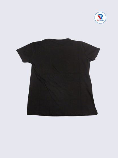 Girls T-Shirt 09 to 12yrs in Black Color(Back)-RioTrend