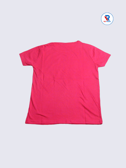 Girls T-Shirt 09 to 12yrs in Dark Pink Color(Back)-RioTrend
