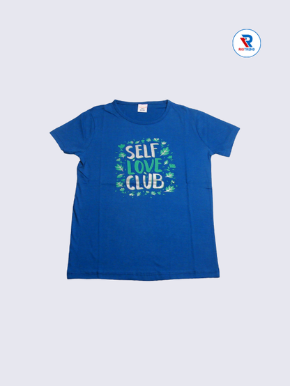 Girls T-Shirt 11-12yrs Blue Color(Front)-RioTrend