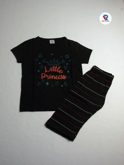 Girls 3/4 Set Cotton Black Color