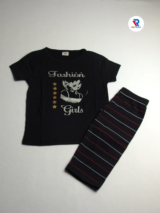 Girls 3/4 Set Cotton Dark Blue Color