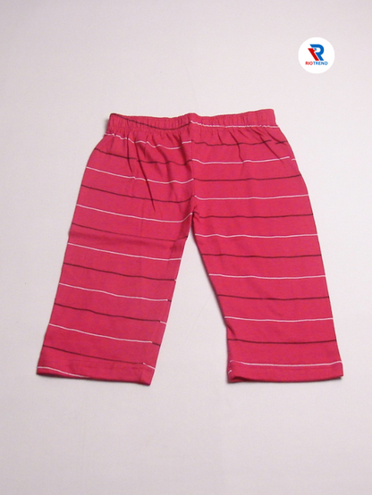 Girls 3/4 Set Cotton Dark Pink Color