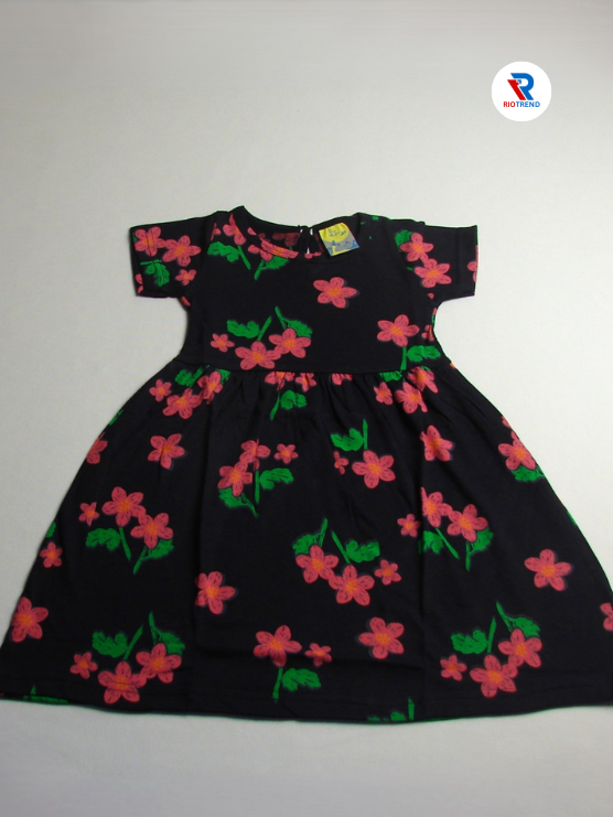 Girls Frock Sleeve Black Color