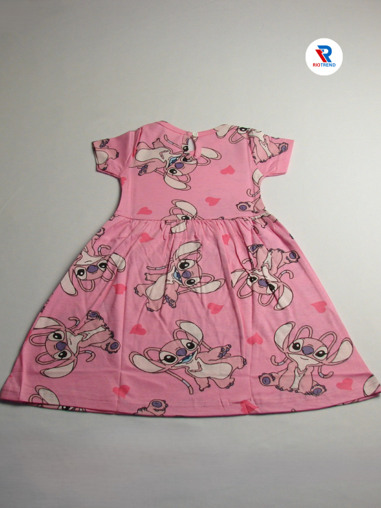 Girls Frock Sleeve Pink Color