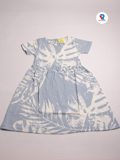 Girls Frock Sleeve Cool Gray Color