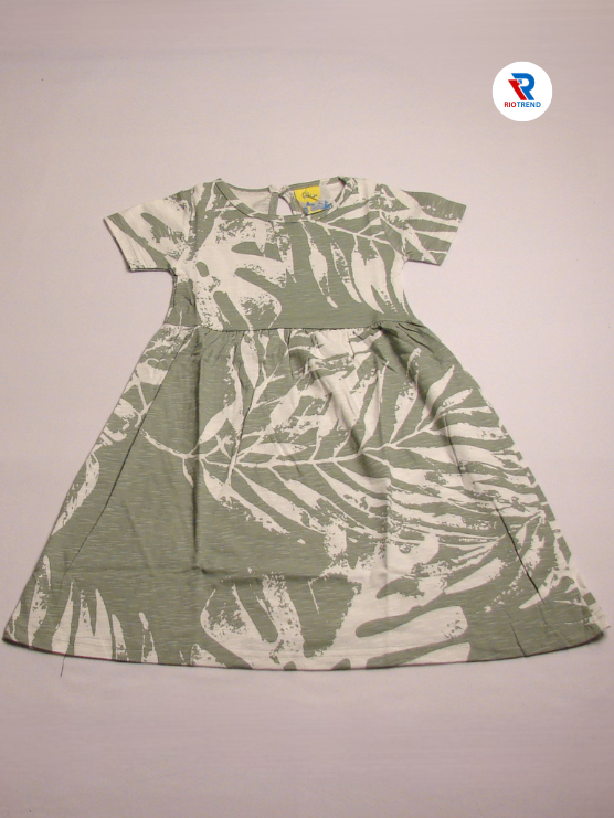 Girls Frock Sleeve Taupe Gray Color