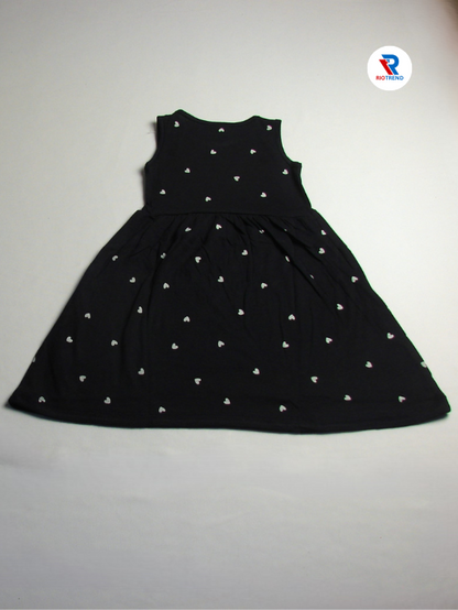 Girls Frock Sleeveless Black Color