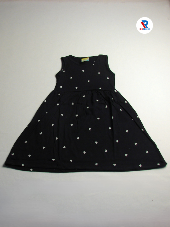 Girls Frock Sleeveless Black Color