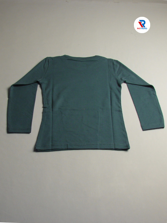 Girls Cotton Full Sleeve T-Shirt Charcoal Color