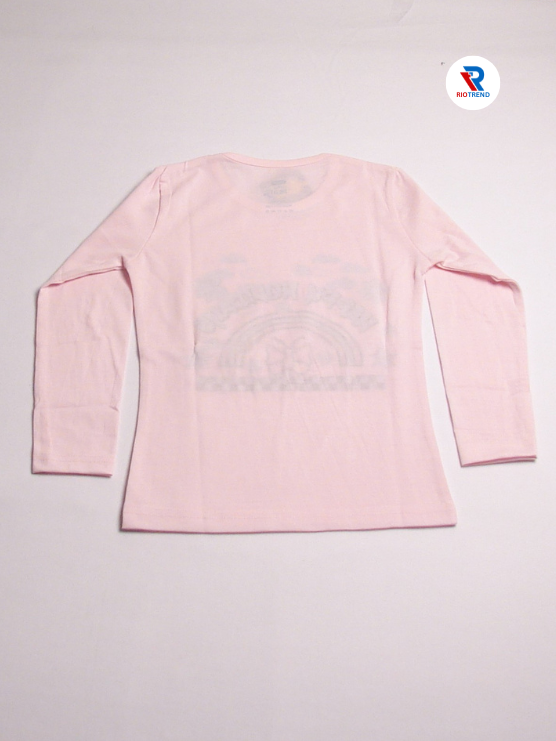 Girls Full Sleeve Cotton T-Shirt Linen Color