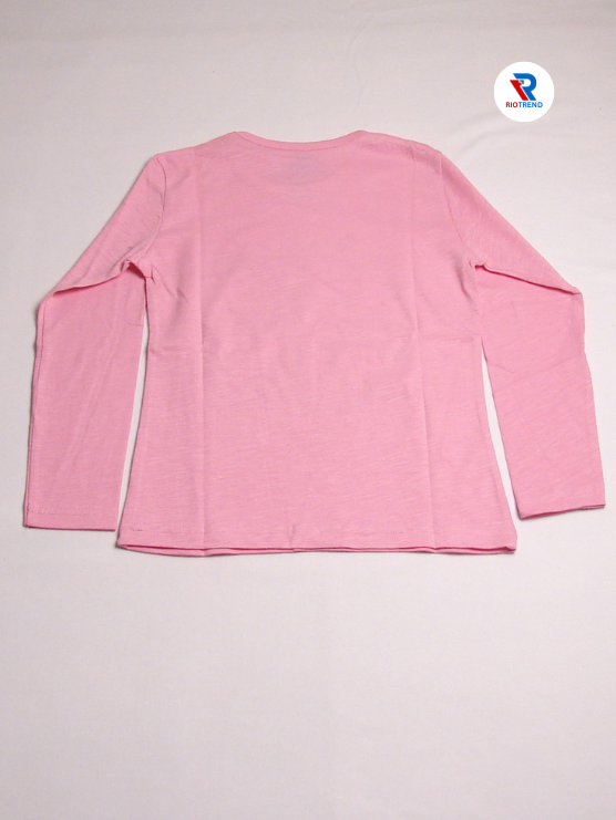 Girls Cotton Full Sleeve T-Shirt Carnation Pink