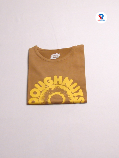 Girls Cotton Full Sleeve T-Shirt Bronze Color