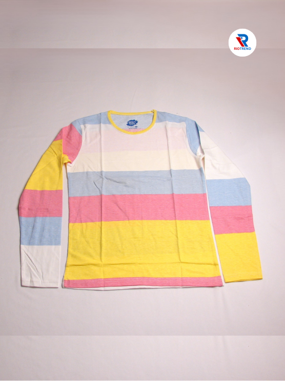 Girls Cotton Full Sleeve T-Shirt Multicolor