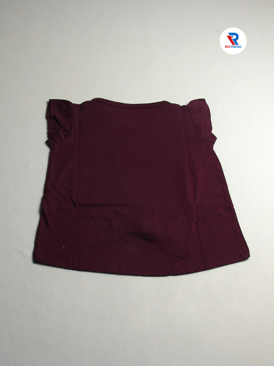 Girls Half Sleeve Knot Top Dark Purple Color