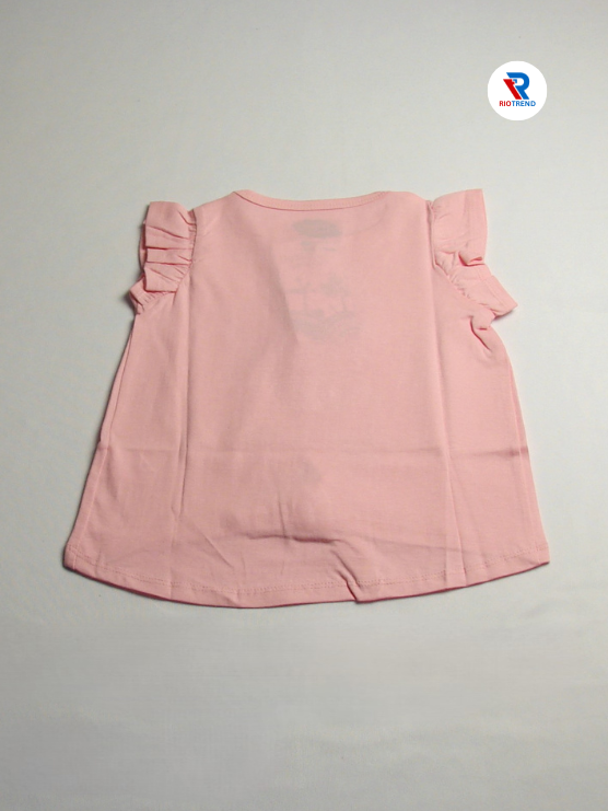 Girls Half Sleeve Knot Top Pink Color