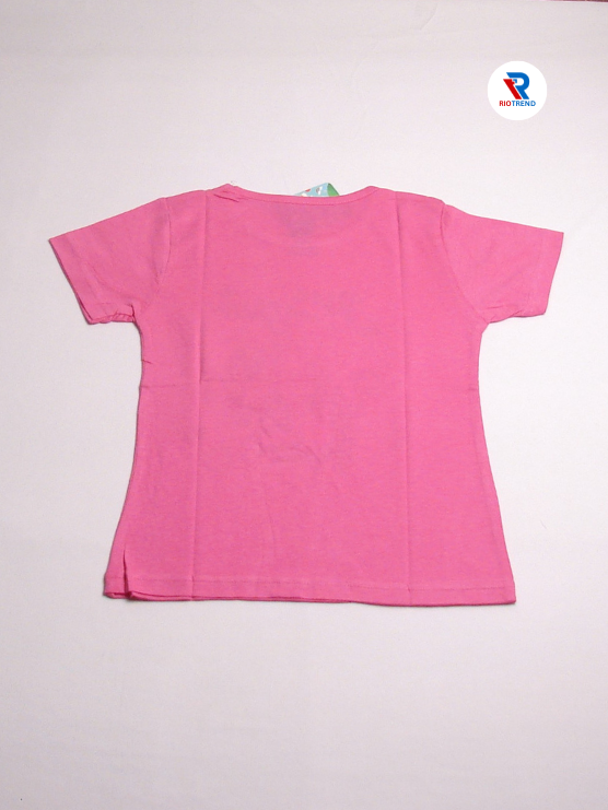 Girls Cotton Half Sleeve Carnation Pink Color