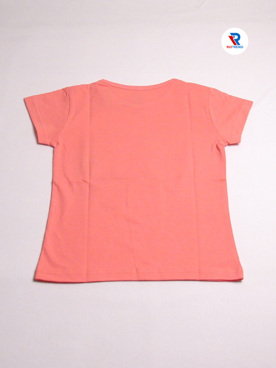 Girls Cotton Half Sleeve Coral Pink Color