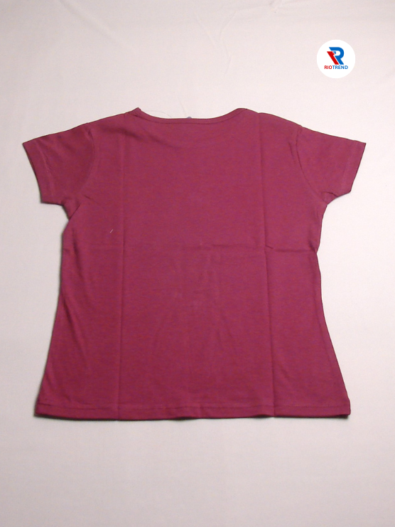 Girls Cotton T-Shirt Half Sleeve Maroon