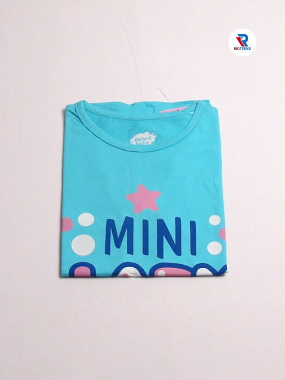 Girls Cotton T-Shirt Half Sleeve Turquoise