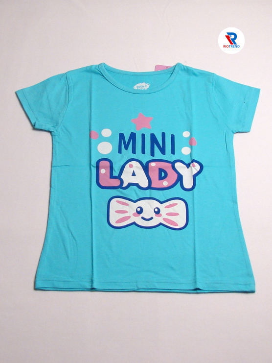 Girls Cotton T-Shirt Half Sleeve Turquoise