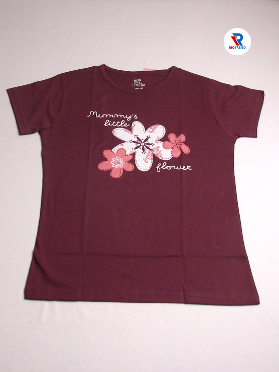 Girls Cotton Half Sleeve Maroon Color