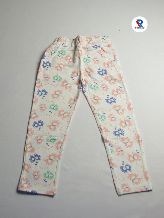 Girls Jeggings Pant Cream Color